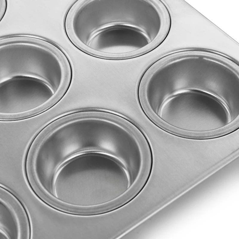 Oster Baker's Glee Silver 12 Cup Aluminum Muffin Pan