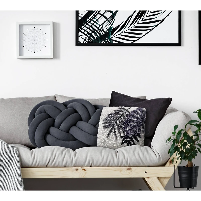 Leisure Arts® Black & White Leaves Latch Hook Kit