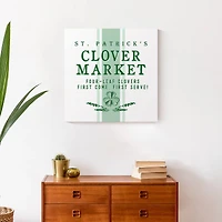 St. Patrick's Clover Market Canvas Wall Art