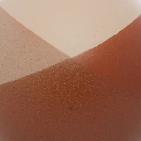 Set of 2 Tan Ceramic Modern Vase 12", 11"