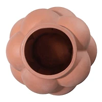 Hello Honey® 8" Terra Cotta Raised Dots Ceramic Vase