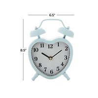 8.5" Metal Heart Farmhouse Clock