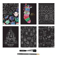Brea Reese™ 9" x 12" Bright Christmas Scratch Art Paper Pad