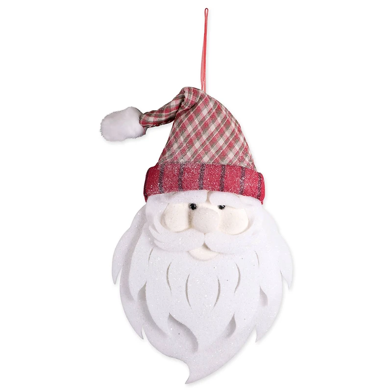 DII® Hanging Foam Santa with Plaid Hat