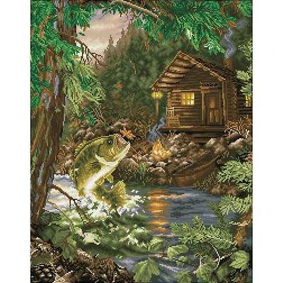 Diamond Dotz® Intermediate Gone Fishing Diamond Painting Kit