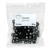 11.5mm Alphabet Cube Silicone Beads by Bead Landing