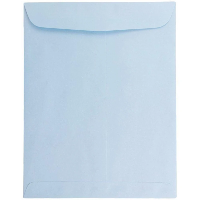 JAM Paper 10" x 13" Pastel Baby Blue Open End Catalog Envelopes