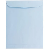 JAM Paper 10" x 13" Pastel Baby Blue Open End Catalog Envelopes