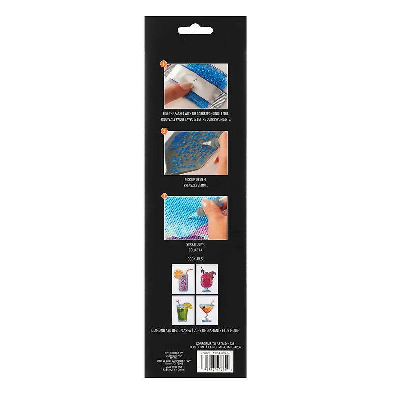 5" x 7" Cocktails Diamond Art Kit by Make Market®