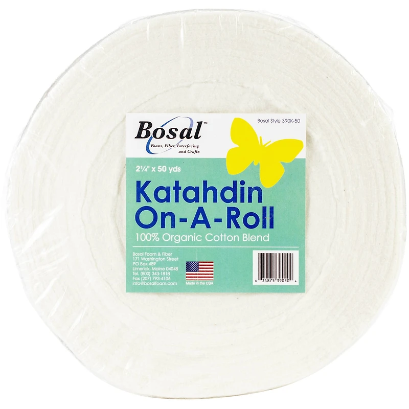 Bosal Katahdin On-A-Roll 2.25" Organic Cotton Batting, 50yd.