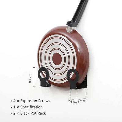 NEX™ Wall-Mounted Pot Lid Organizer Rack Set