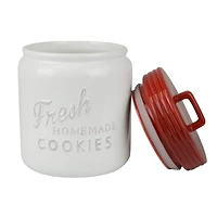 DII® 9" Red & White Ceramic Cookie Jar
