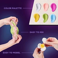 OKTO DIY Wood & Craft Romance Flowers Clay Kit