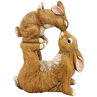 Design Toscano 21" Balancing Bunny Love Garden Rabbit Statue