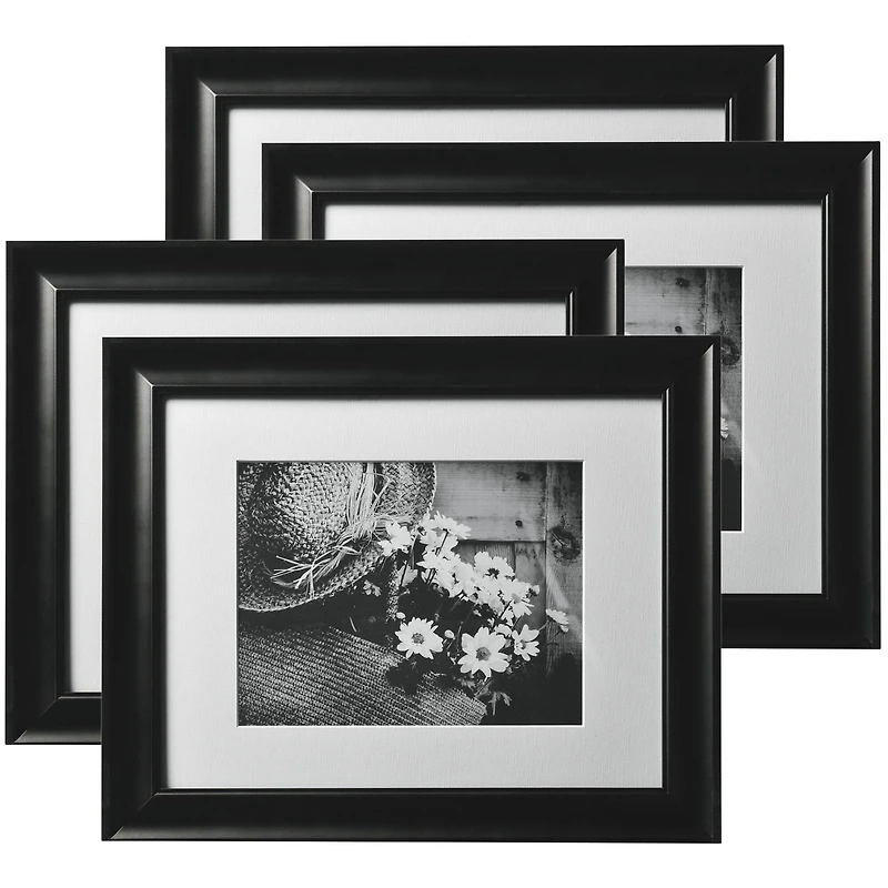 4 Pack: Black 11" x 14" Matted Gallery Frame by Studio Décor®