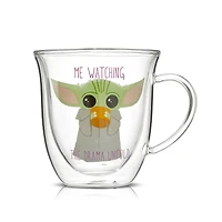 JoyJolt® 13.5oz. Star Wars™ The Mandalorian Drama Glass Mugs, 2ct.