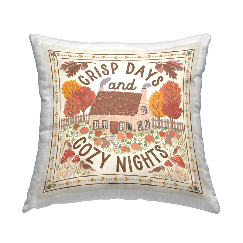 Stupell Industries Crisp Days & Cozy Nights Decorative Printed Throw Pillow