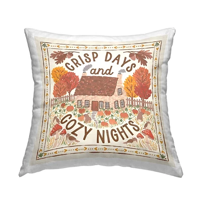 Stupell Industries Crisp Days & Cozy Nights Decorative Printed Throw Pillow