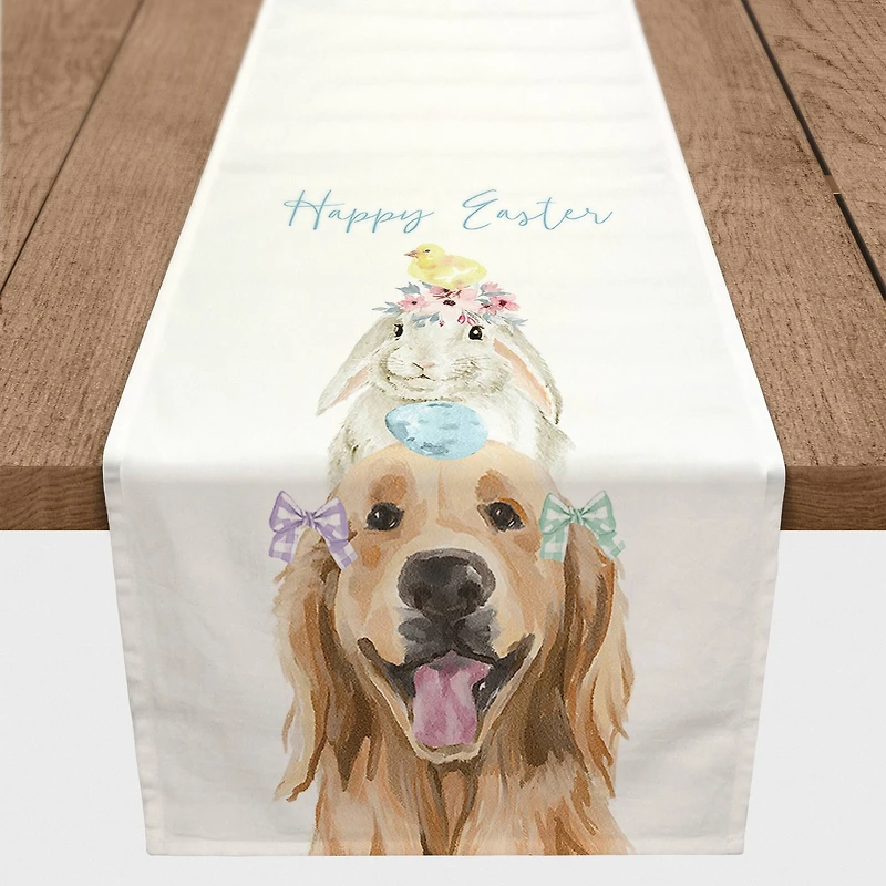 Easter Friends Stack 16" x 90" Cotton Twill Runner
