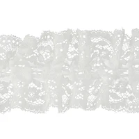 3" White Pleated Lace Trim by Celebrate It®