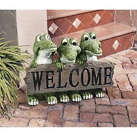 Design Toscano 11.5" Ragin' Cajun Crocodile Welcome Statue
