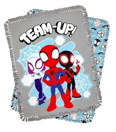 Spider-Man 48" Team Up! No Sew Fleece Throw Kit