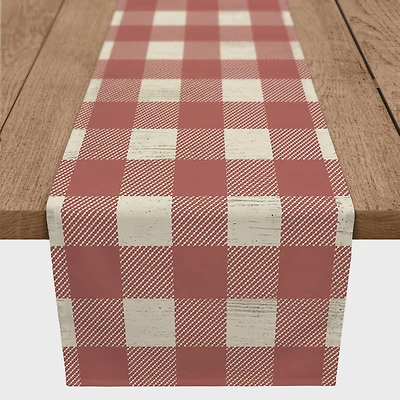 90" Red Buffalo Check Cotton Twill Runner