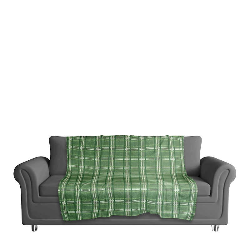 St. Patrick's Day Plaid Sherpa Fleece Blanket