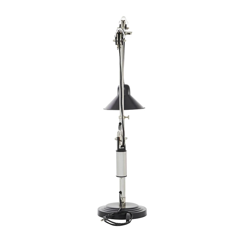 34" Black Metal Industrial Table Lamp