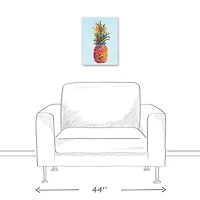 Funky Pineapple 12" x 16" Canvas Wall Art