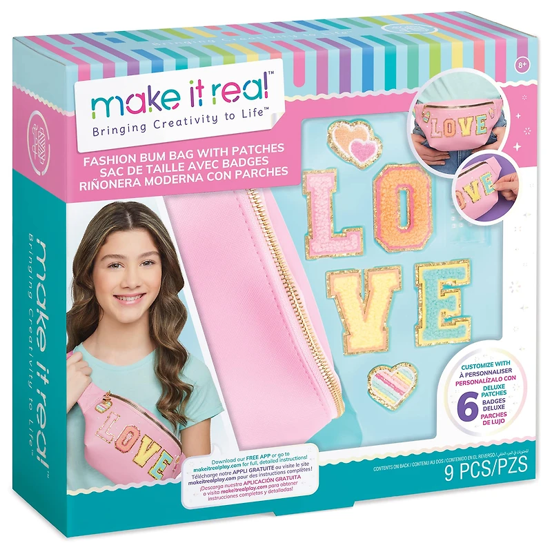 Make It Real™ Fashion Bum Bag with Patches Kit