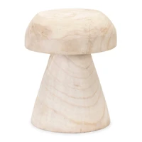 12.75" Wood Mushroom Stool