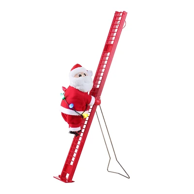 Mr. Christmas 17" Animated Single Ladder Climbing Santa