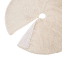 Glitzhome® 48" White Plush Christmas Tree Skirt