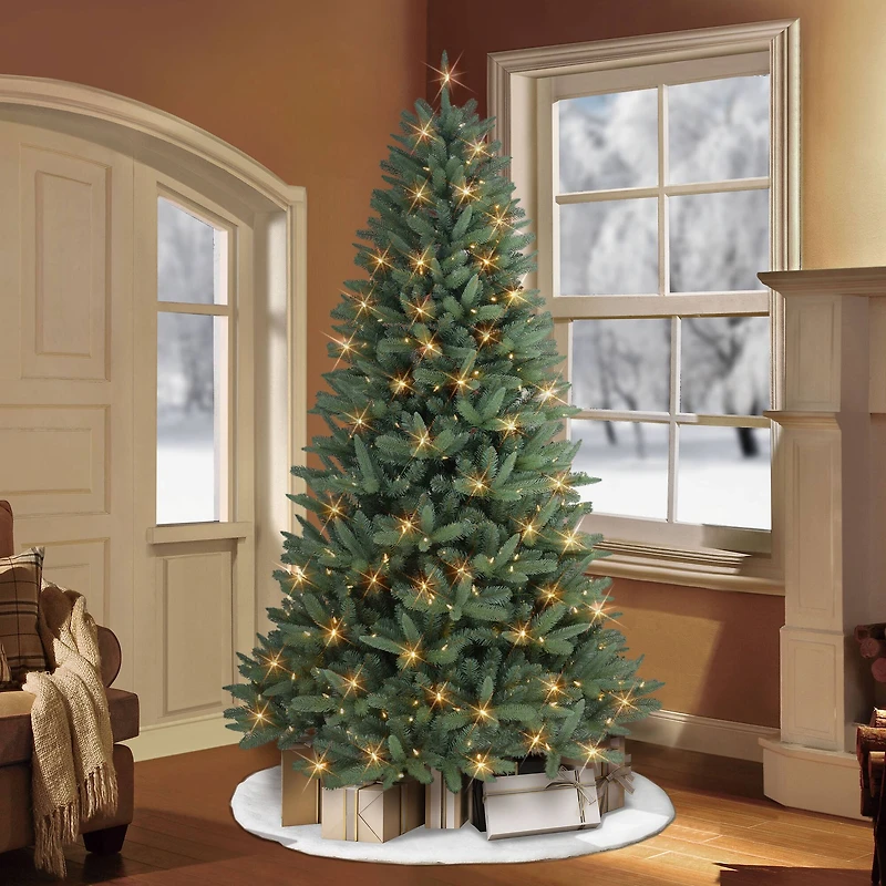 7.5ft. Pre-Lit Monterey Spruce Artificial Christmas Tree, Clear Incandescent Lights