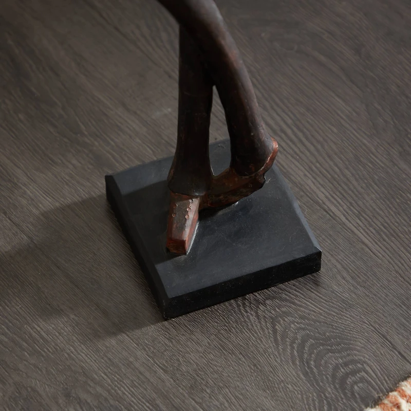 40" Brown Polystone Eclectic Musician Sculpture Set