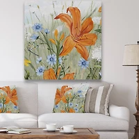 Designart - Orange Wildflowers In The Meadows I