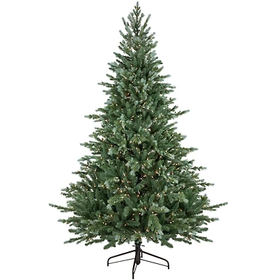 7ft. Pre-Lit Real Touch™ Blue Spruce Artificial Christmas Tree, Clear Lights