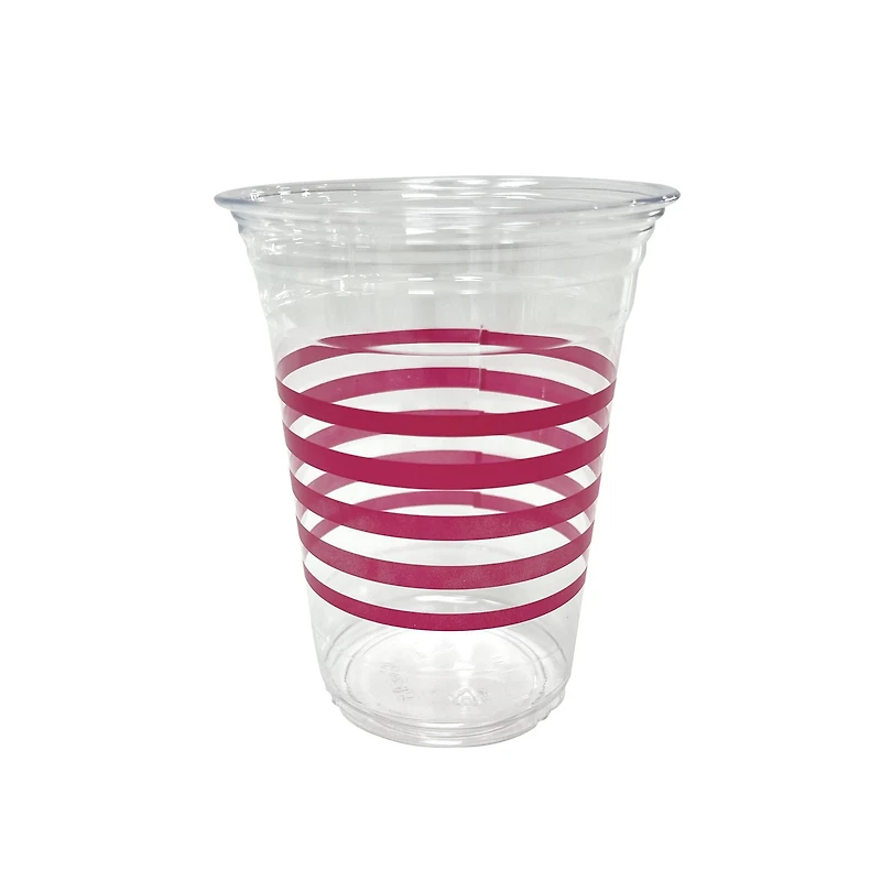 16oz. Pink Stripe Plastic Cups, 12ct. by Ashland®