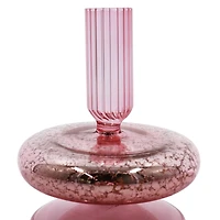 4.5" Pink Glass Taper Candle Holder by Ashland®