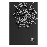 Stupell Industries Casual Black Hanging Spider Web Wall Plaque Art