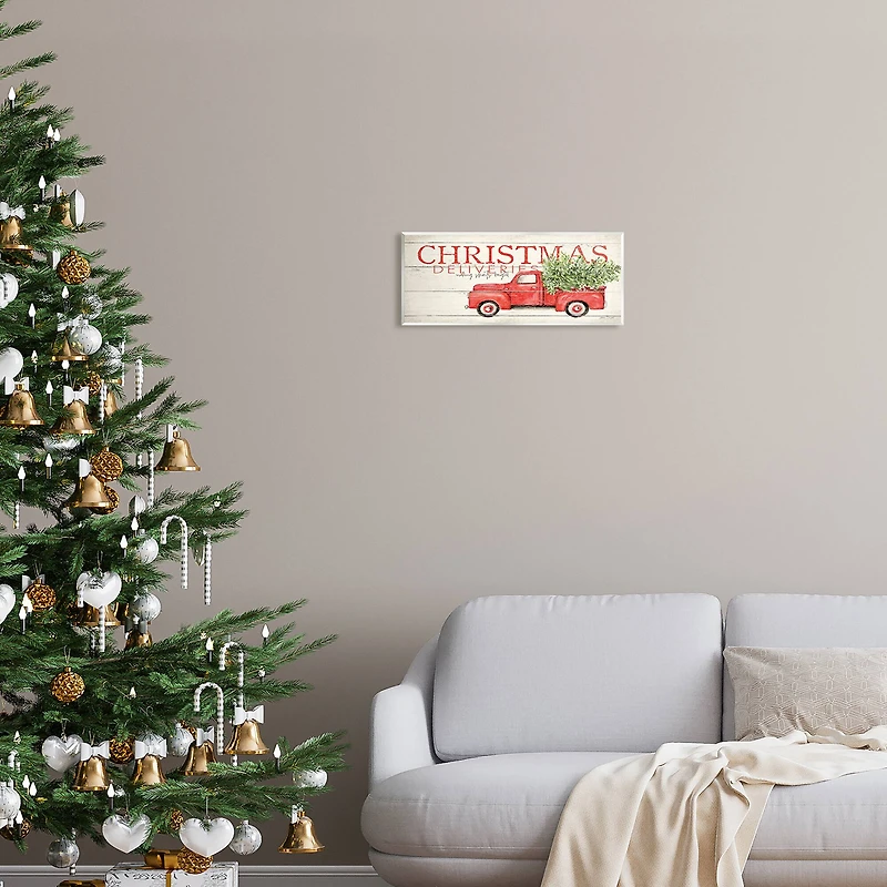 Stupell Industries Christmas Deliveries Red Truck Wall Plaque Art