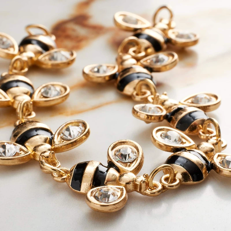 Gold Metal Bumble Bee Charms, 19mm by Bead Landing™
