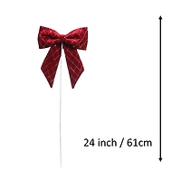 24.5" Red Velvet Sequin Bow Stem by Ashland®