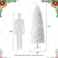 7.5ft. Unlit Pencil Tinsel Artificial Christmas Tree