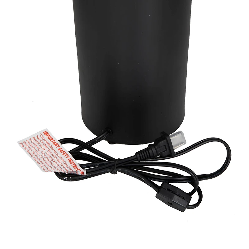 Black Metal Contemporary Table Lamp, 14" x 14" x 22"