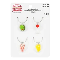 Assorted Wine Charms, 4pc. by Fab Finds