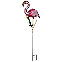 3ft. Solar Lighted Pink Flamingo Outdoor Garden Stake