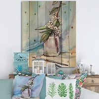 Designart - Cherry Blossom In Glass Jar