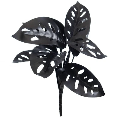 11.75" Black Broken Heart Monstera Bush by Ashland®